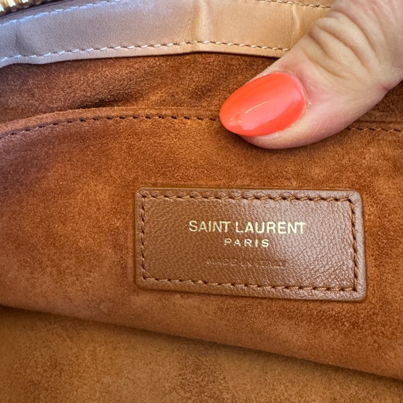 YSL ST. LAURENT RIVE GAUCHE LEATHER WRISTLET POUCH - Picture 3 of 9